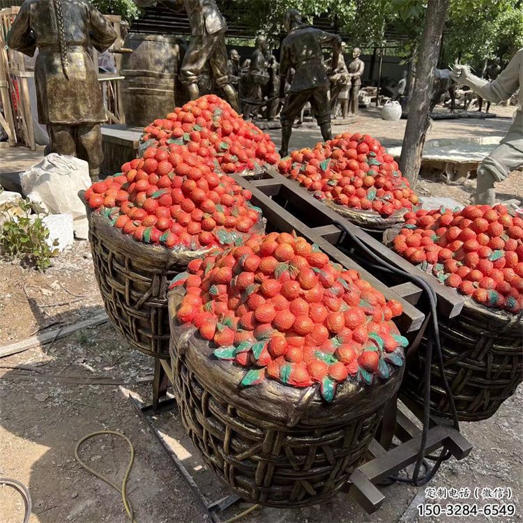 大型荔枝雕塑 歐式步行街擺件 彩繪雕塑