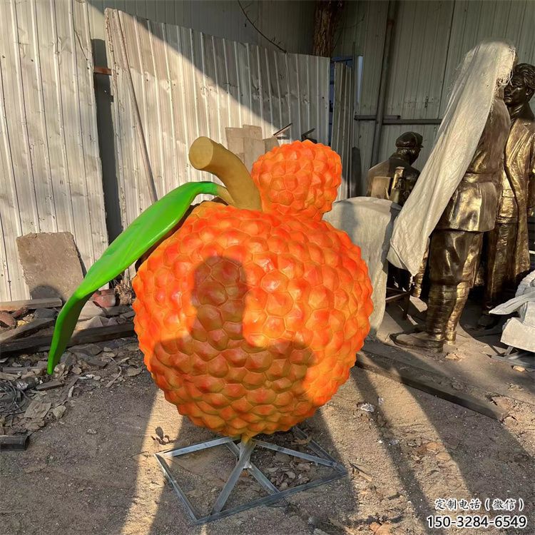 荔枝雕塑 景觀美陳水果雕塑 噴漆雕塑