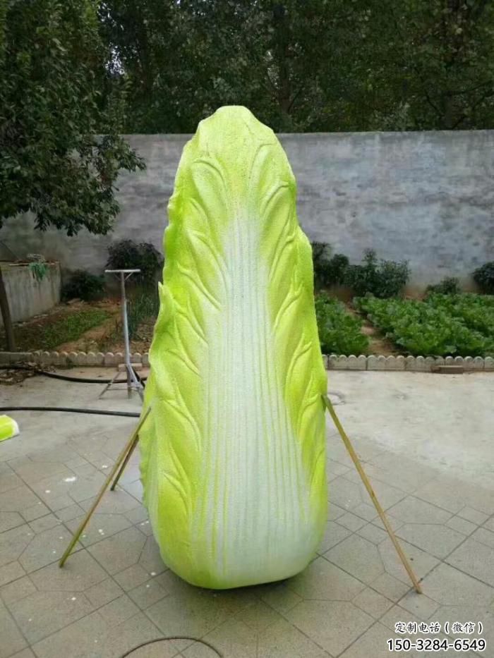 廣場(chǎng)白菜雕塑 抽象景觀果蔬雕塑 烤漆蔬菜雕塑