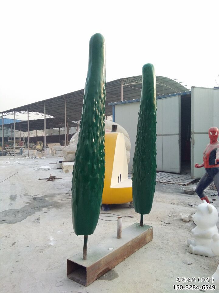 創意苦瓜雕塑 步行街店門口雕塑 蔬菜小品