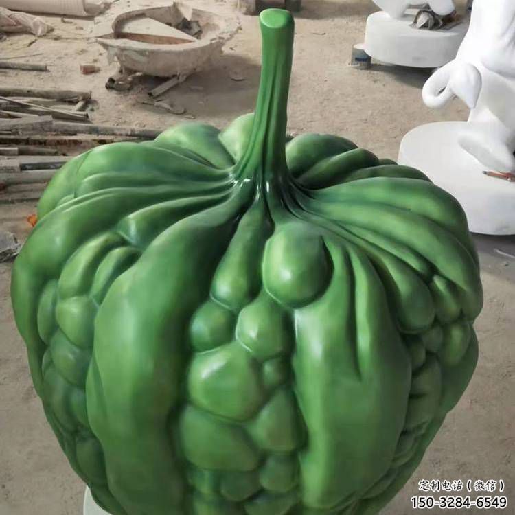 農(nóng)村黃瓜雕塑 抽象藝術(shù)蔬菜雕塑 烤漆瓜果雕塑