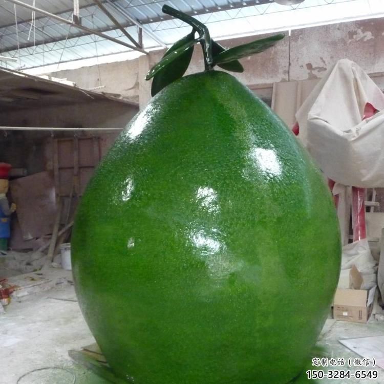 水景柚子雕塑 彩繪果蔬雕塑 現(xiàn)代水果雕塑