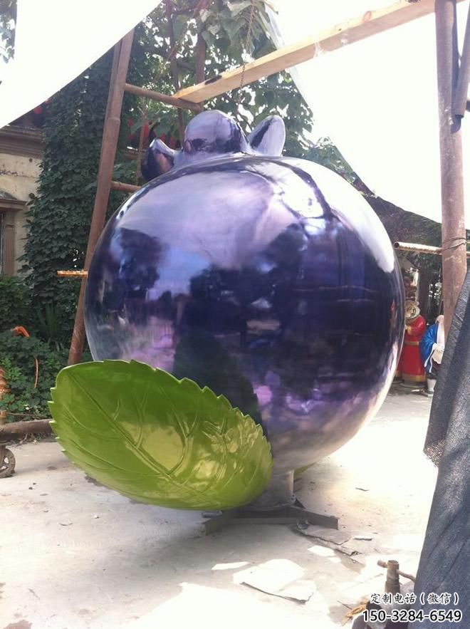 抽象藍(lán)莓雕塑 店門(mén)口彩繪雕塑 步行街?jǐn)[件