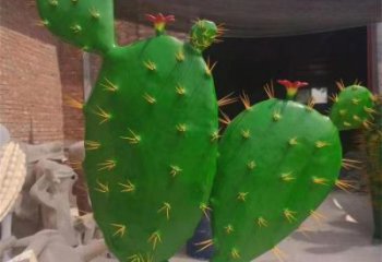 街道仙人掌雕塑 現(xiàn)代景觀植物雕塑 彩繪花卉雕塑