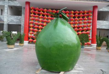 大門口柚子雕塑 發光公園果蔬雕塑 仿真水果雕塑