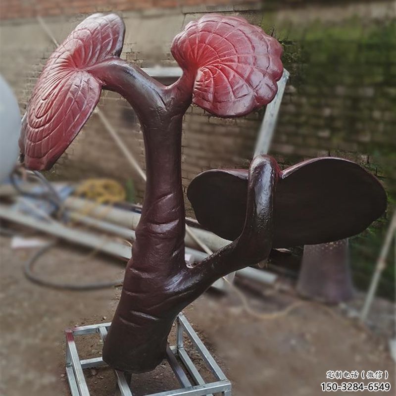 酒店靈芝雕塑 景觀美陳果蔬雕塑 現代植物雕塑