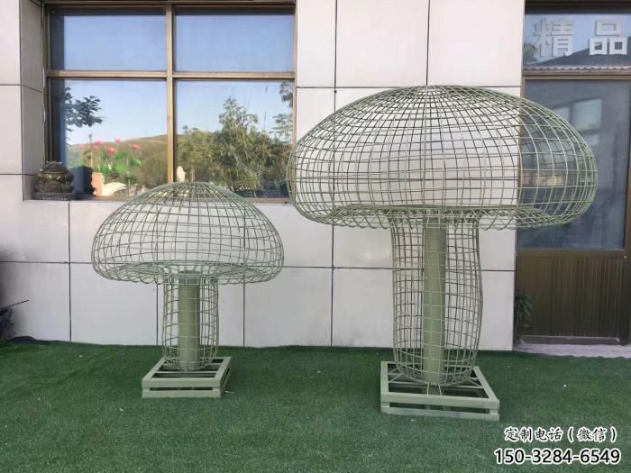 鏤空香菇雕塑廠家 景觀美陳果蔬雕塑 現代蔬菜雕塑