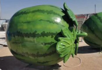 田間西瓜雕塑 彩繪仿真雕塑 園林?jǐn)[件