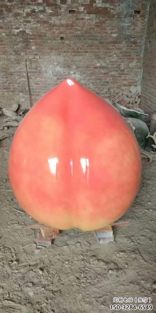 廣場(chǎng)桃子雕塑 公園仿真雕塑 抽象擺件