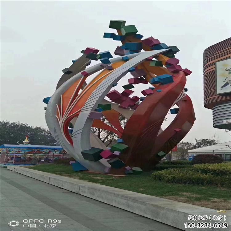 創(chuàng)意樹(shù)葉雕塑 啞光植物雕塑 公園花卉雕塑