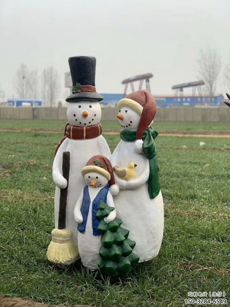 卡通雪人雕塑價格 店門口園林雕塑 動漫小品
