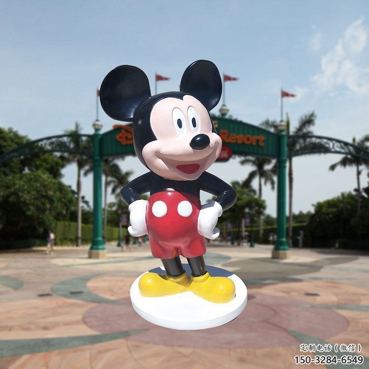 大型米奇雕塑 歐式步行街動漫雕塑 彩繪卡通雕塑