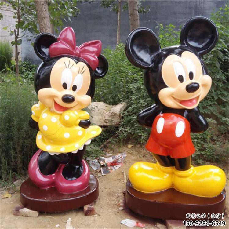 街道米奇雕塑 現(xiàn)代景觀動(dòng)漫雕塑 彩繪卡通雕塑