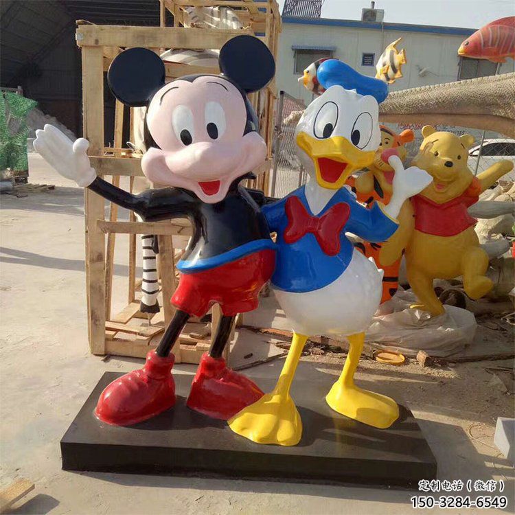 庭院米奇雕塑 公園草地卡通雕塑 鍛造動漫雕塑