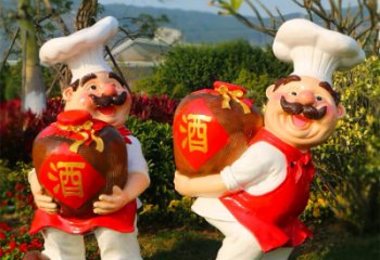 彩繪廚師雕塑 異形卡通雕塑蔬 農(nóng)村動漫雕塑