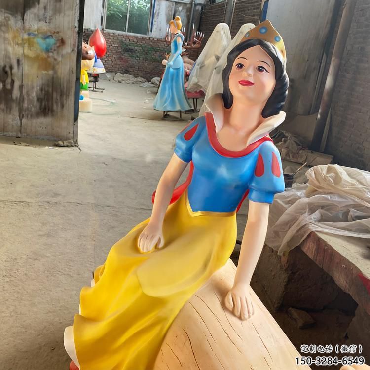 白雪公主雕塑 景觀美陳卡通雕塑 噴漆動漫雕塑