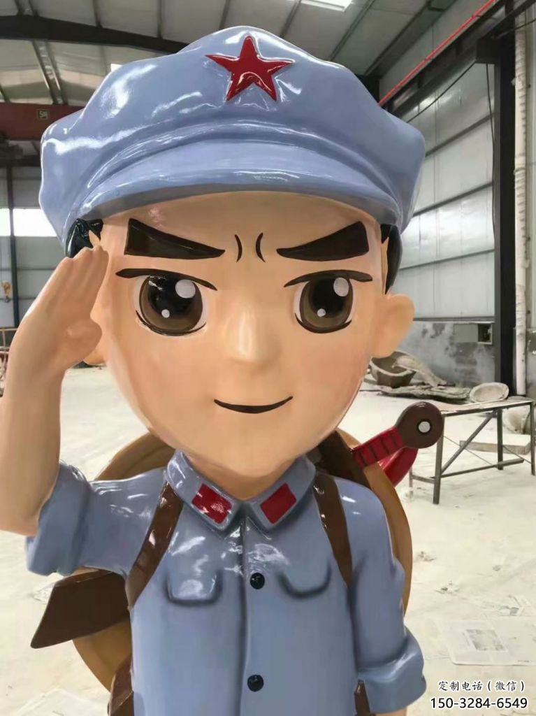 部隊紅軍雕塑 景觀美陳革命雕塑 噴漆抗戰雕塑