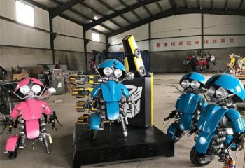 房地產機器人雕塑廠家 現代景觀動漫雕塑 幾何卡通雕塑