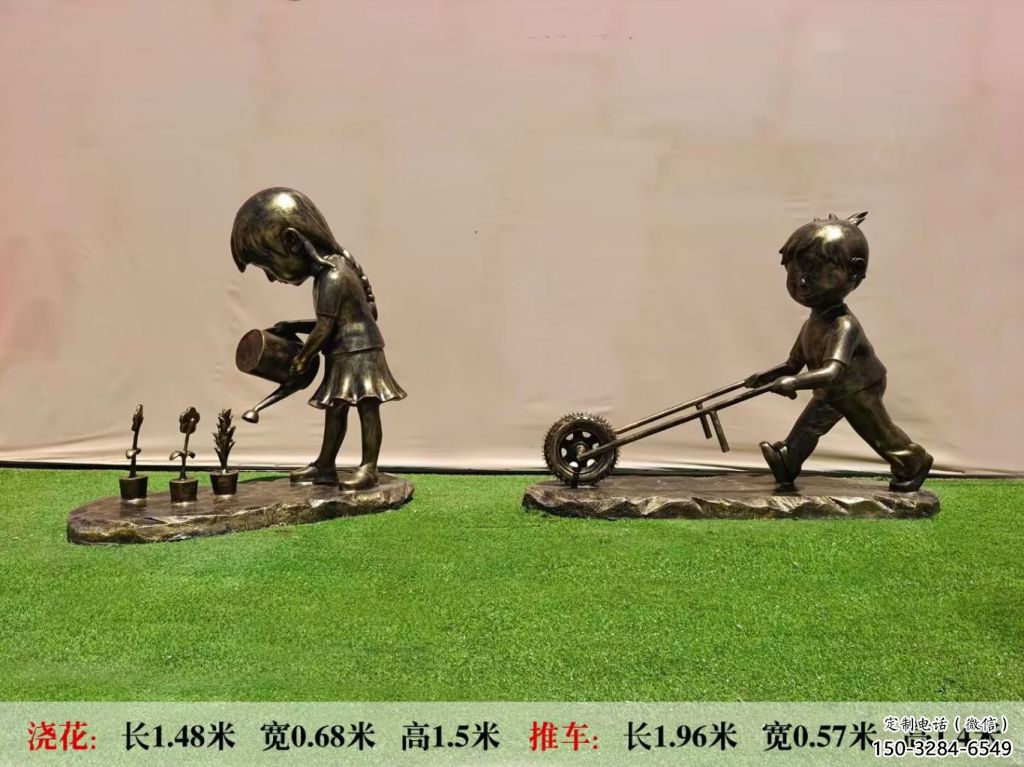 抽象獨(dú)輪車雕塑 店門口彩繪雕塑 步行街?jǐn)[件