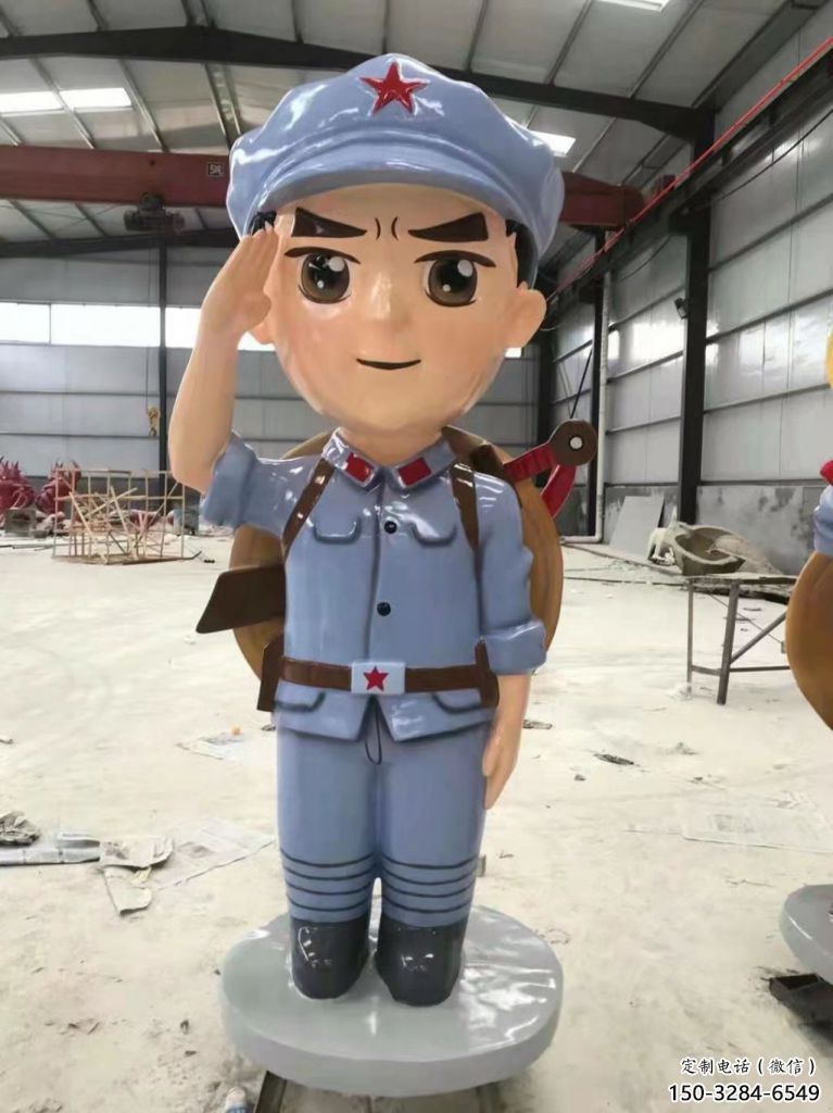 街頭交警雕塑 大型別墅區軍人雕塑 鋼管士兵雕塑