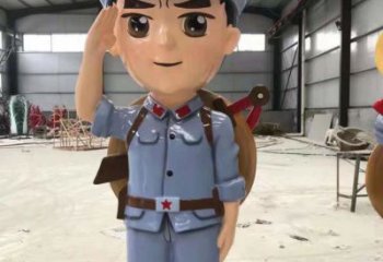 村口交警雕塑 啞光軍人雕塑 公園士兵雕塑