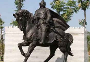 岳飛騎馬雕塑 鑄銅名人雕塑蔬 農(nóng)村肖像雕塑