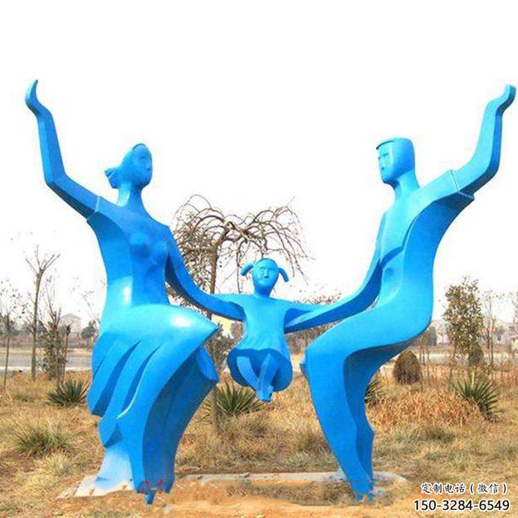 烤漆母親雕塑 幾何女人雕塑 室內(nèi)肖像雕塑