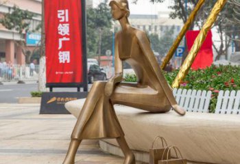 創(chuàng)意女人雕塑 鑄銅女性雕塑 公園歐式雕塑