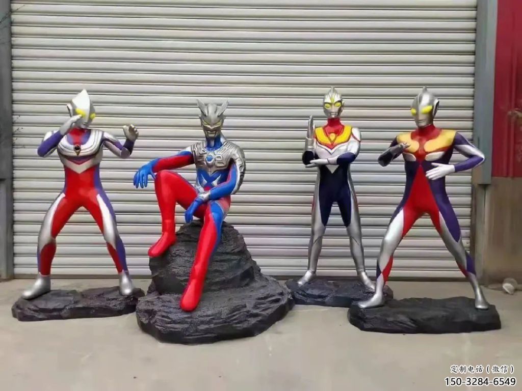 廣場奧特曼雕塑 公園卡通雕塑 抽象擺件