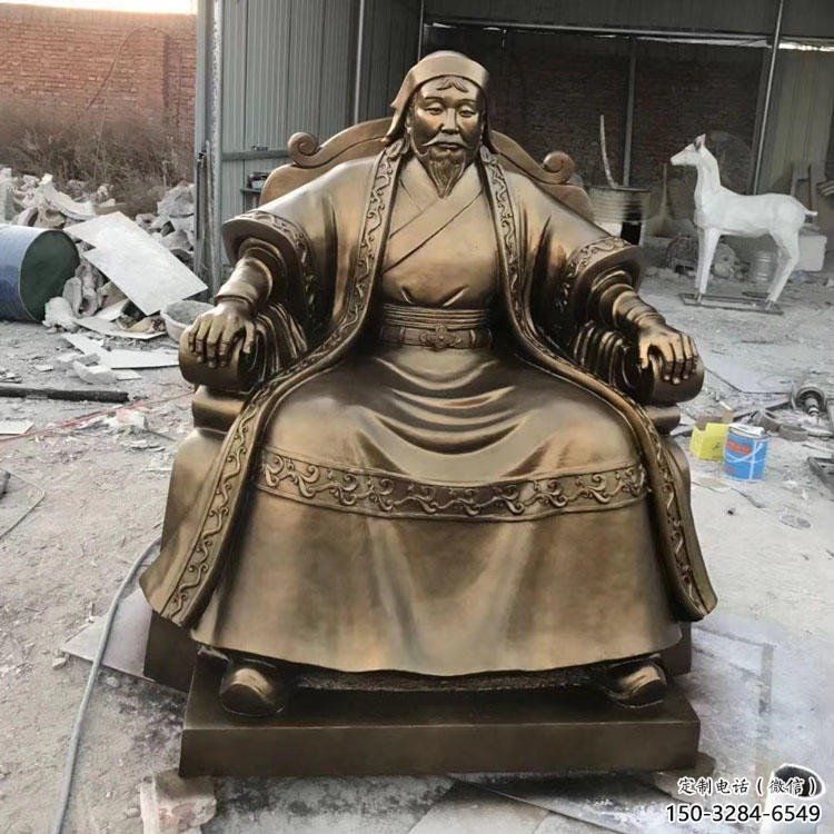 大型皇帝雕塑 鍛造青銅古代雕塑 房地產雕塑