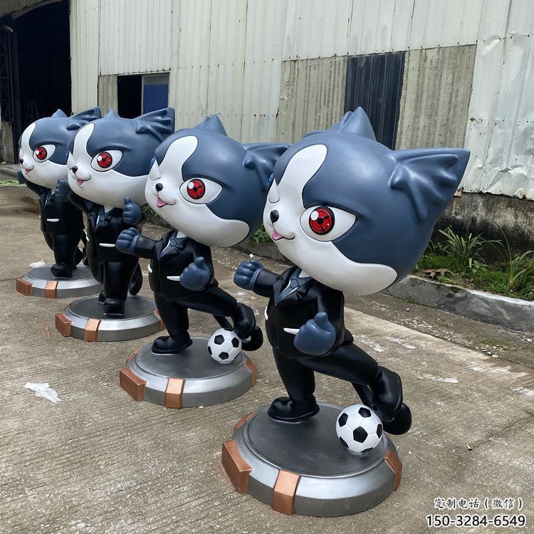 黑貓警長雕塑廠家 仿真卡通雕塑 街頭雕塑