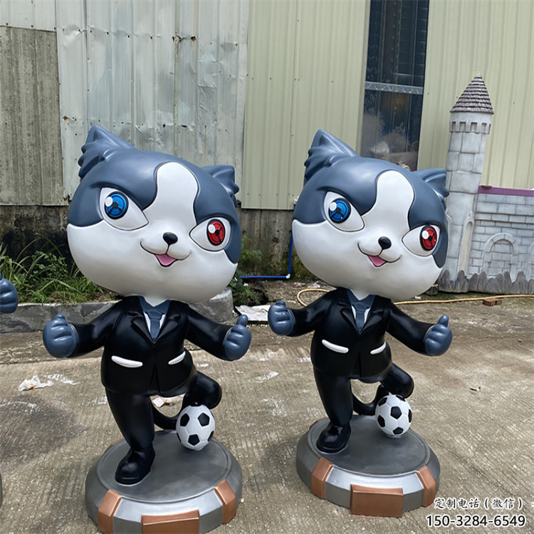 黑貓警長雕塑生產(chǎn) 烤漆大型卡通雕塑 仿真雕塑