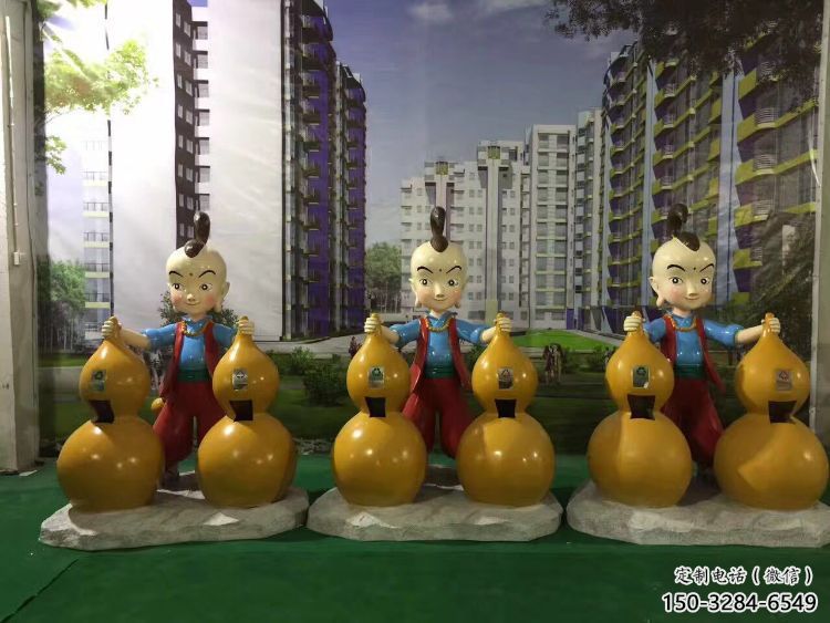 街道濟公雕塑 現(xiàn)代景觀擺件 彩繪工藝雕塑