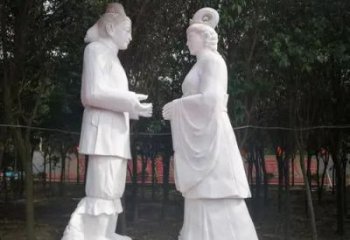 大型牛郎織女雕塑 步行街神話雕塑 仿真擺件