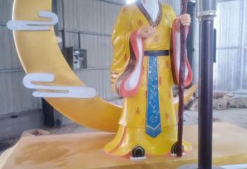 鑄造月老雕塑 中式村口擺件 景觀神話雕塑