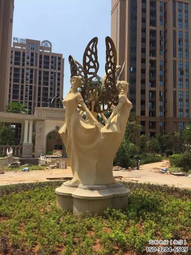 創(chuàng)意天使雕塑 鑄銅景觀小品 公園卡通雕塑