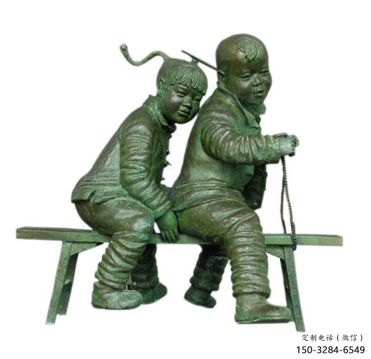 園林小孩子雕塑 大型景觀兒童雕塑 中式童趣雕塑