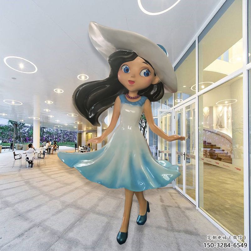商業街女孩雕塑 售樓處雕塑 童趣擺件