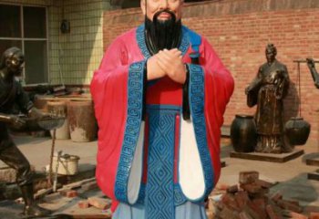 創意孔子雕塑 步行街店門口雕塑 學校小品