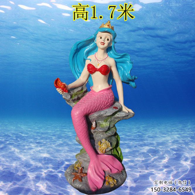 城市美人魚雕塑 風景區彩繪雕塑 抽象擺件