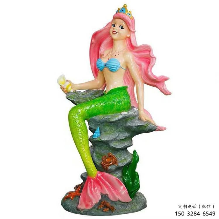 門(mén)口美人魚(yú)雕塑 售樓處動(dòng)漫雕塑 彩繪小品