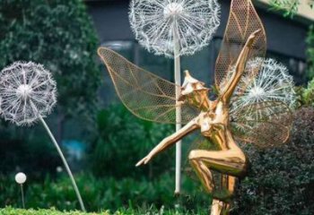 小精靈雕塑，抽象卡通雕塑，美陳人物擺件 (4)