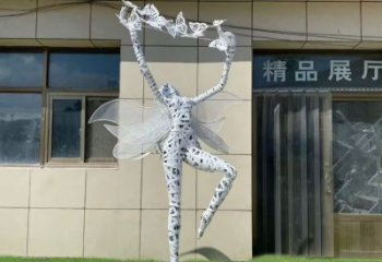花仙子精靈雕塑，鏤空工藝制作，抽象卡通雕塑 (3)