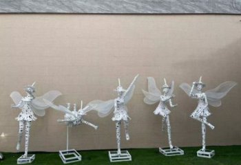 花仙子精靈雕塑，鏤空工藝制作，抽象卡通雕塑 (7)