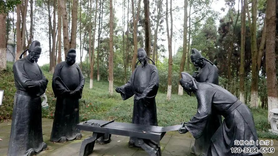 李白雕塑 景觀美陳古代雕塑 噴漆詩人雕塑