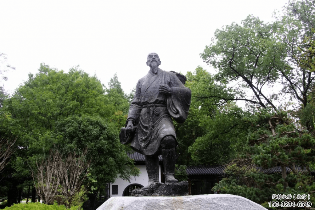 公園李時(shí)珍雕塑 戶外景觀人物雕塑 抽象名醫(yī)雕塑