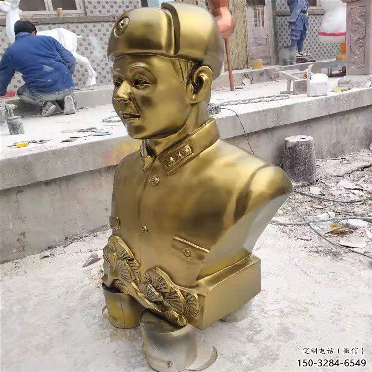 庭院雷鋒雕塑 公園草地古代雕塑 鍛造英雄雕塑