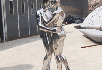 抽象情侶雕塑 店門口和睦雕塑 步行街擺件