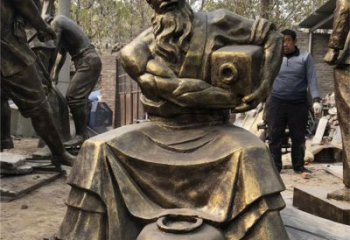 彩繪釀酒雕塑 現代民俗雕塑 公園酒文化雕塑