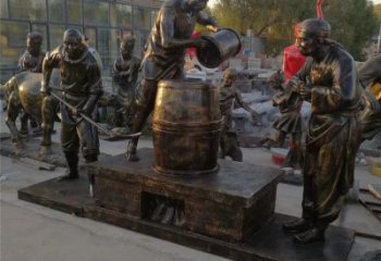 房地產釀酒雕塑 現代景觀酒文化雕塑 仿真民俗雕塑